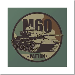 M60 Patton Tank (Small logo) Posters and Art